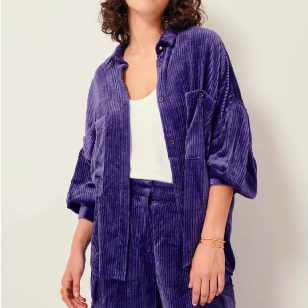 Kyoto Corduroy Overshirt Purple
